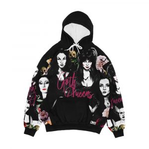 Goth Queens Elvira Vampira Lily Morticia Frankenstein Men's All-Over-Print Hoodie