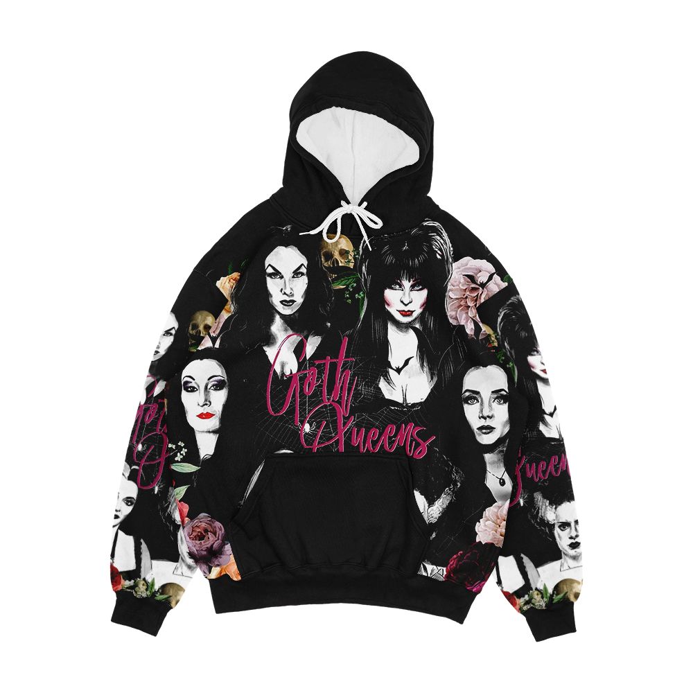 Goth Queens Elvira Vampira Lily Morticia Frankenstein Men's All-Over-Print Hoodie