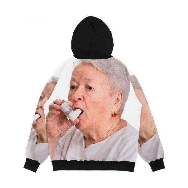 Grandma s Inhaler Men's All-Over-Print Hoodie - Image 2