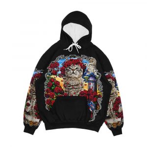 Grateful Cats And Roses Men's All-Over-Print Hoodie