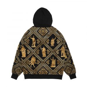 Alternative view of Greek Deities And Meander Key Ornament Men's All-Over-Print Hoodie