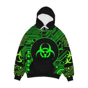 Green Biohazard Cybergoth Men's All-Over-Print Hoodie