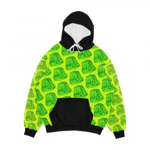 Green Jello Mold Pattern Lime Men's All-Over-Print Hoodie