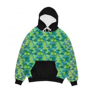 Green Mermaid Scales Men's All-Over-Print Hoodie