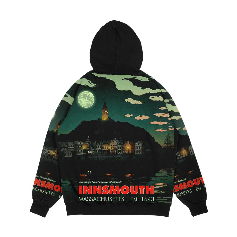 Greetings From Innsmouth Mass Men's All-Over-Print Hoodie - Image 2