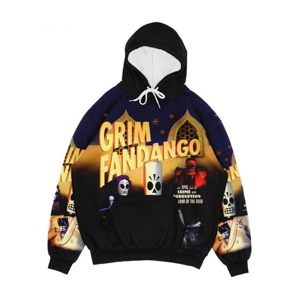 Grim Fandango High Contrast Men's All-Over-Print Hoodie