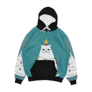 Grumpy Christmas Cat Men's All-Over-Print Hoodie