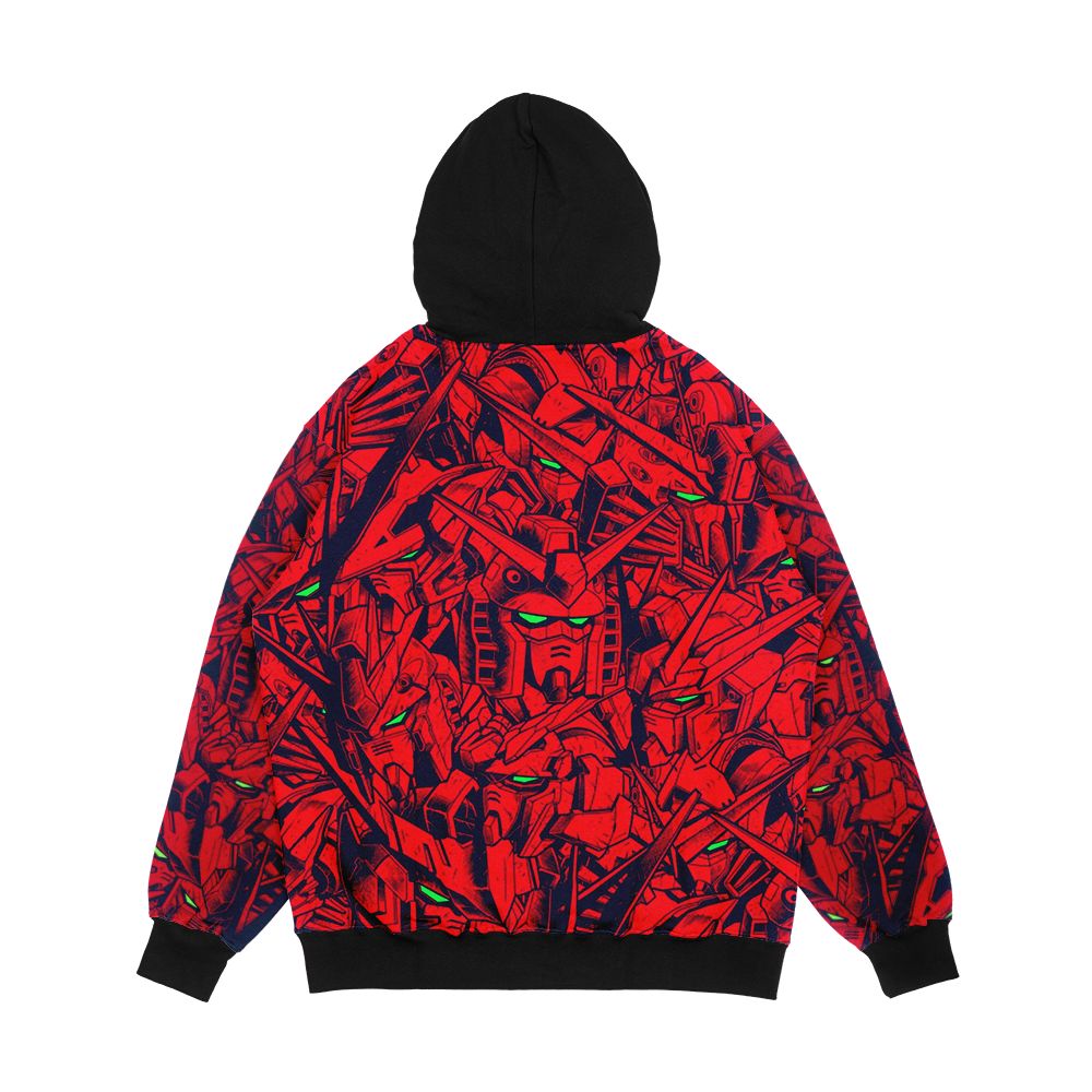 Gundam Camo Magenta Men's All-Over-Print Hoodie - Image 2