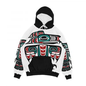 Haida Tlingit Native Raven Totem Men's All-Over-Print Hoodie
