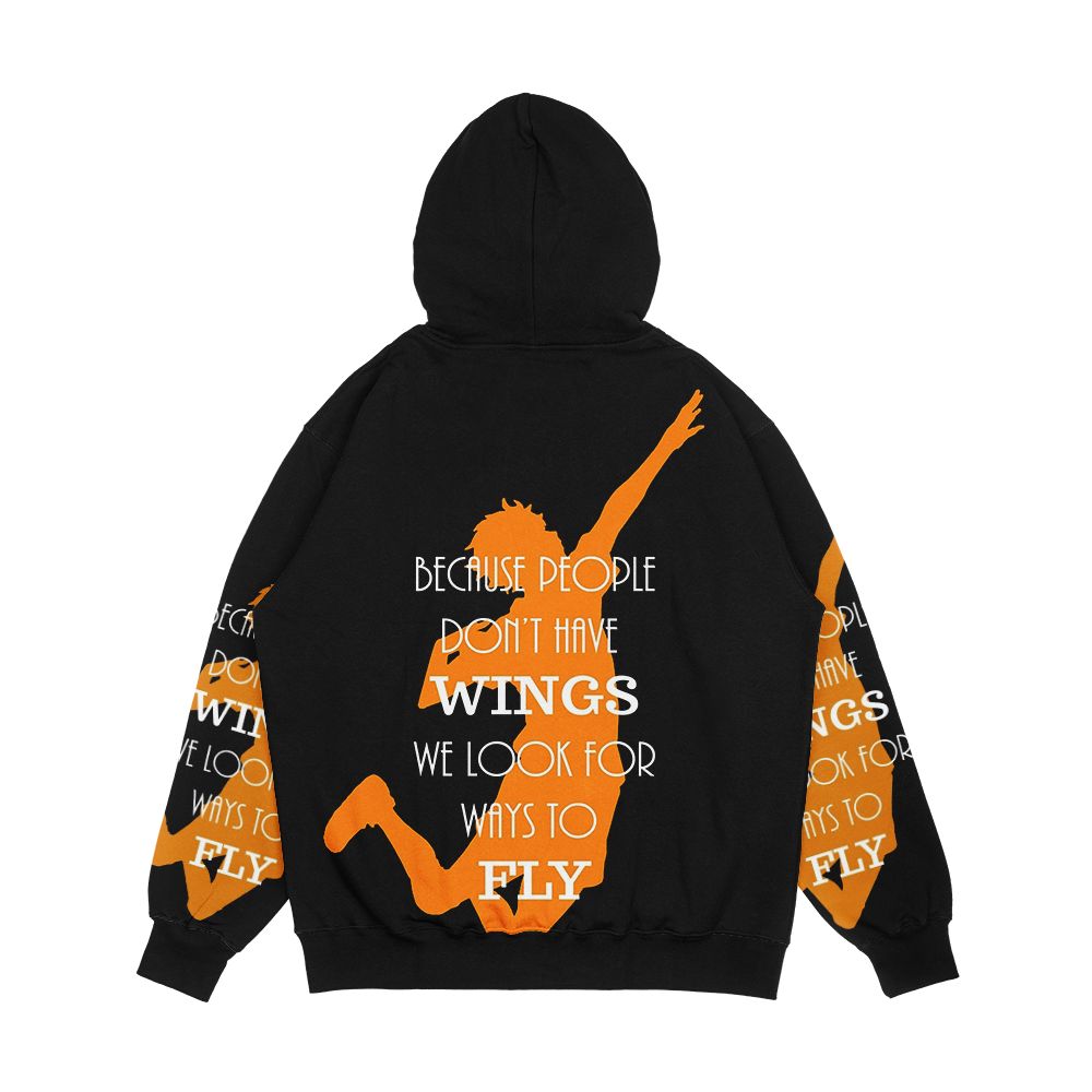 Haikyuu Because People Don T Have Wings We Look For Ways To Fly Men's All-Over-Print Hoodie - Image 2
