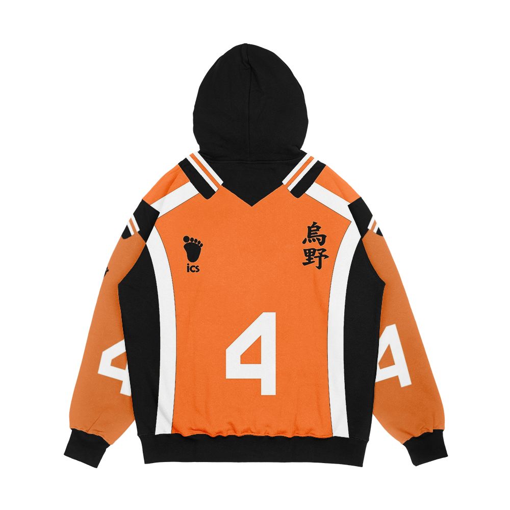 Haikyuu Nishinoya Yu Jersey 4 Men's All-Over-Print Hoodie - Image 2