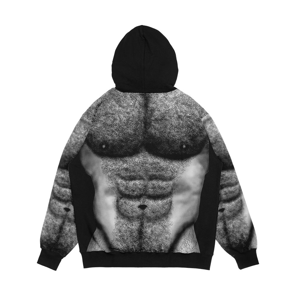 Hairy Torso Of Naked Man Men's All-Over-Print Hoodie - Image 2
