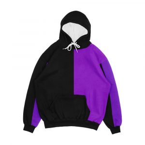 Hald Blue Half Black Men's All-Over-Print Hoodie