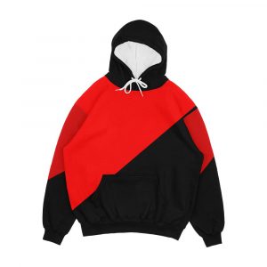 Half Red And Half Black Men's All-Over-Print Hoodie