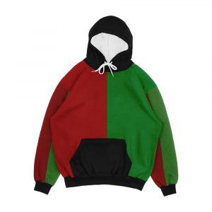 Half Red And Half Green Men's All-Over-Print Hoodie
