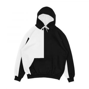 Half White Half Black Men's All-Over-Print Hoodie
