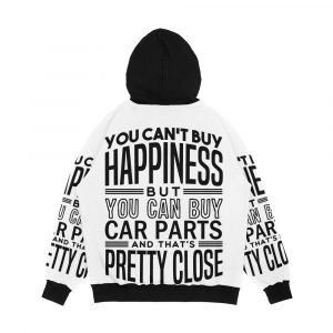 Alternative view of Happiness Is Car Parts Men's All-Over-Print Hoodie