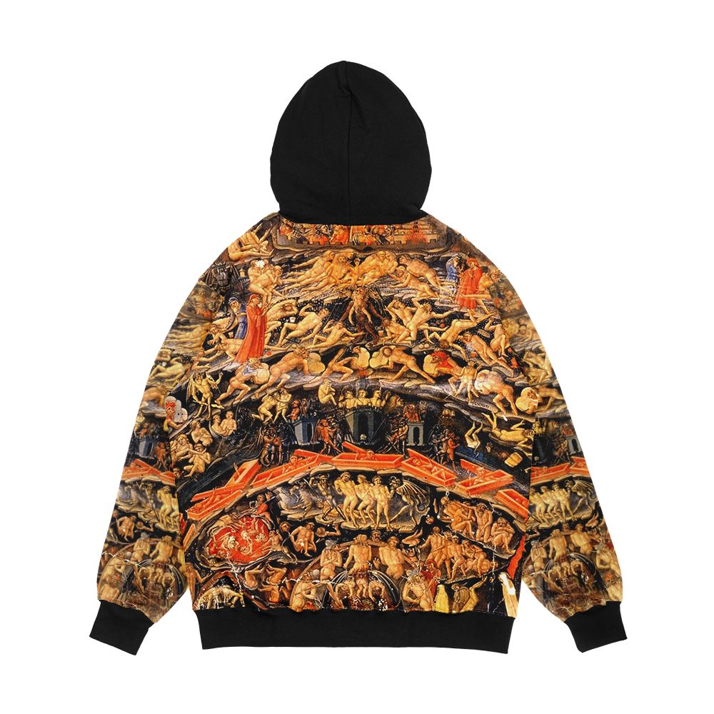 Hd Inferno From The Divine Comedy By Bartolomeo Di Fruosino High Definition Men's All-Over-Print Hoodie - Image 2