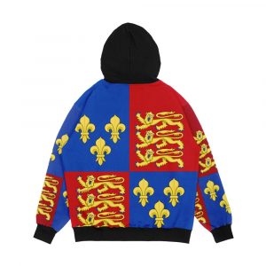 Alternative view of Henry V Royal Arms Of England 1399 1603 Men's All-Over-Print Hoodie