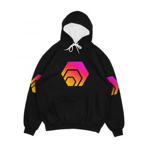 Hex Logo On Black Background Men's All-Over-Print Hoodie
