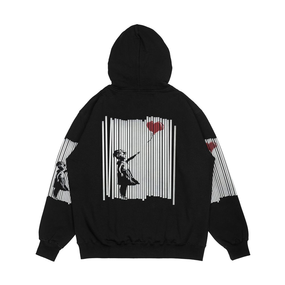 Hey I Fixed It Banksy Shredded Balloon Girl Men's All-Over-Print Hoodie - Image 2