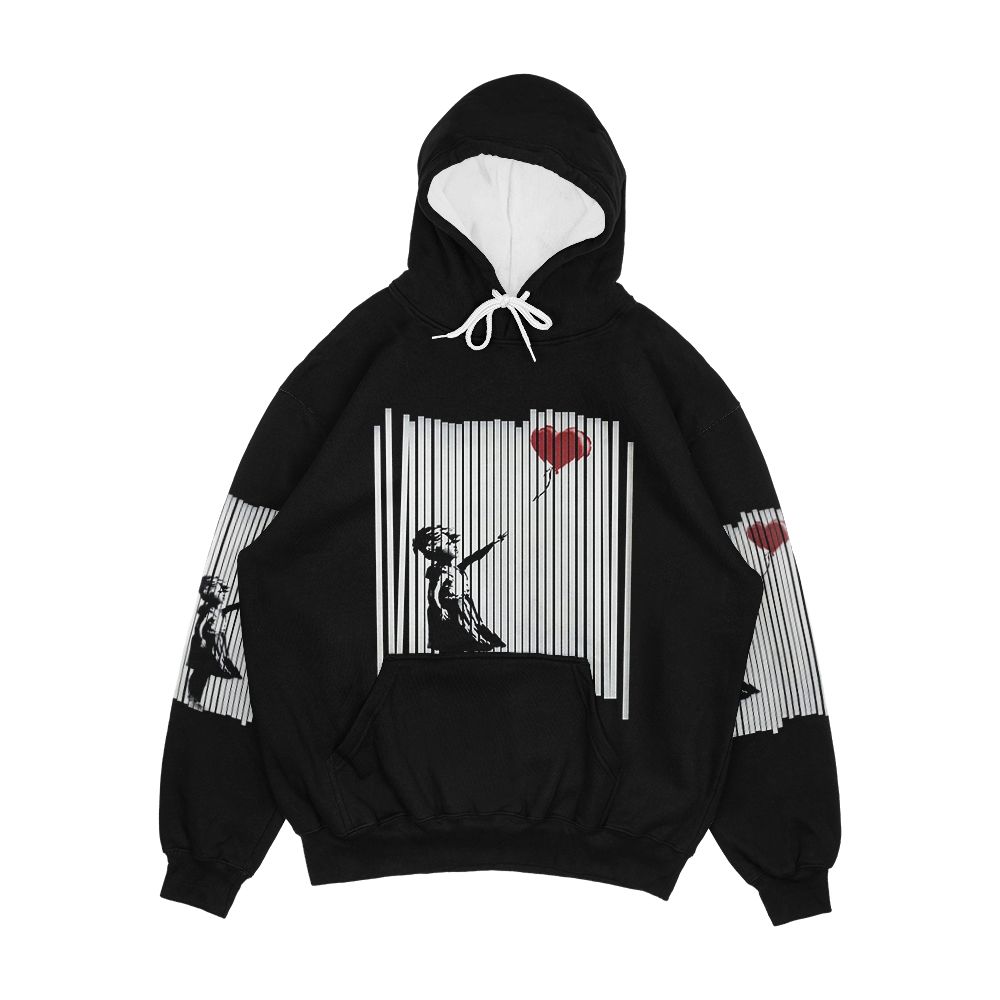 Hey I Fixed It Banksy Shredded Balloon Girl Men's All-Over-Print Hoodie