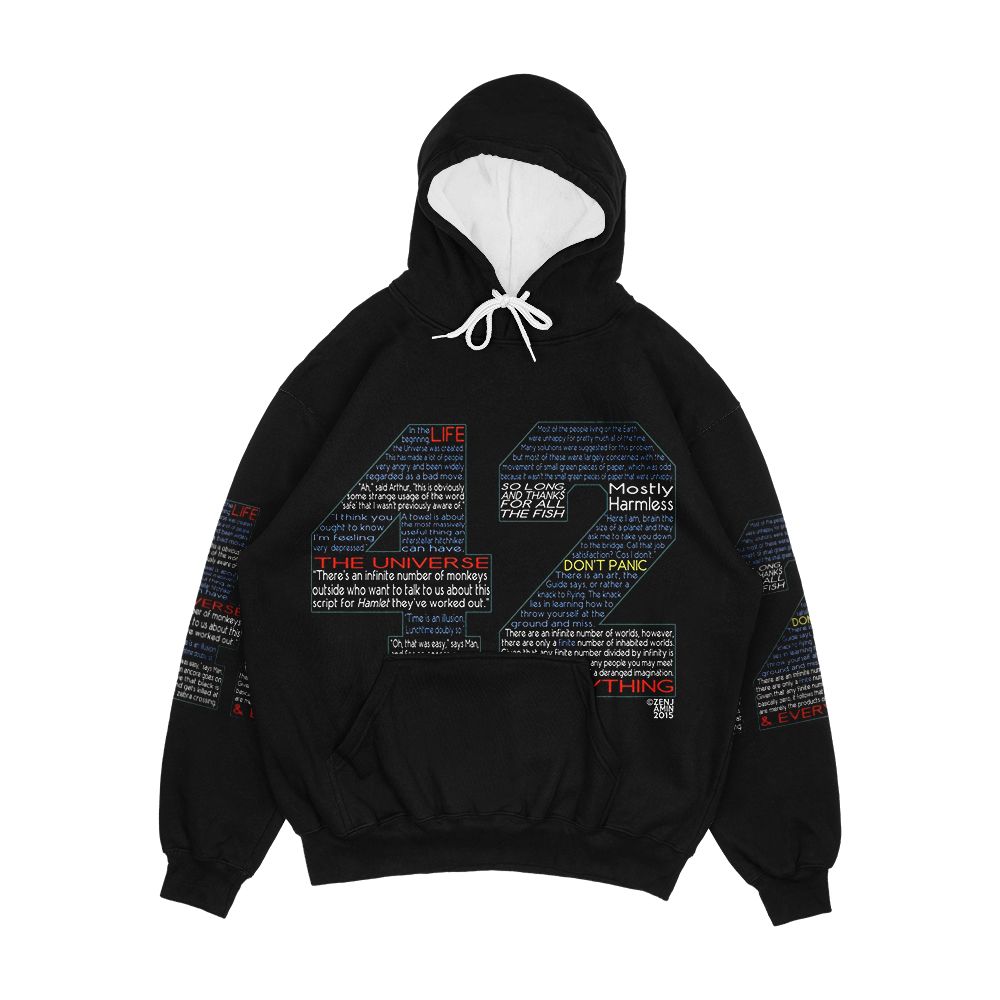 Hitchhiker s Guide 42 Quotes Men's All-Over-Print Hoodie