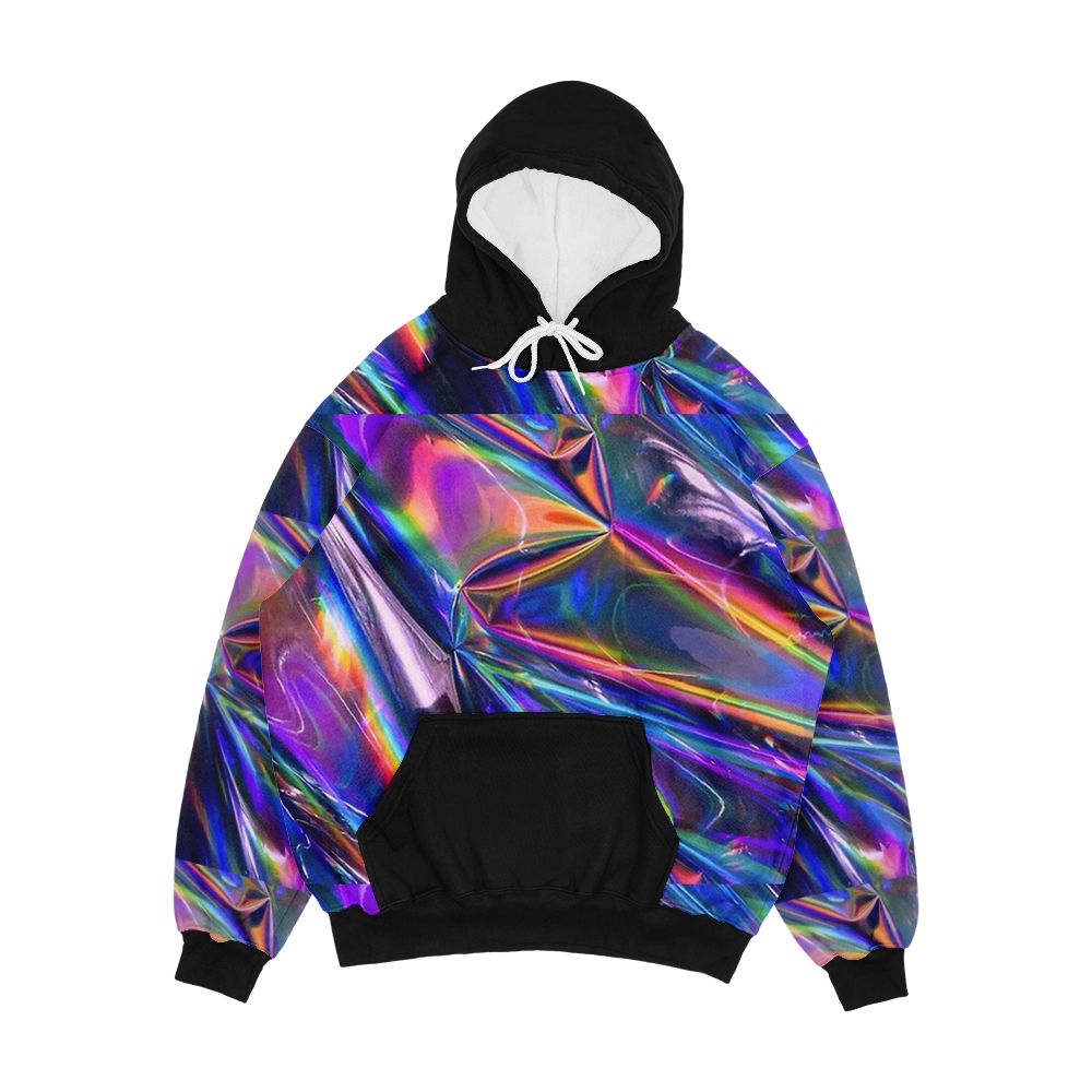 Holographic Material Men's All-Over-Print Hoodie