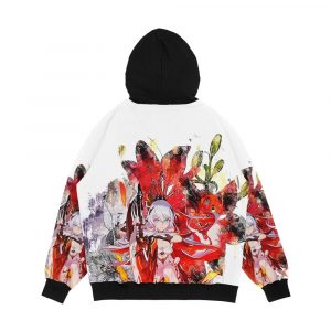 Alternative view of Honkai Impact 3Rd Kiana Herrscher Of Flamescion Flowers Men's All-Over-Print Hoodie