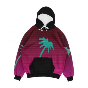 Hotline Miami Palmtree Men's All-Over-Print Hoodie
