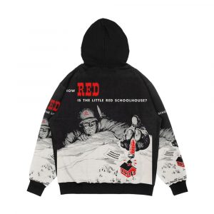 Alternative view of How Red Is The Little Red School House Men's All-Over-Print Hoodie