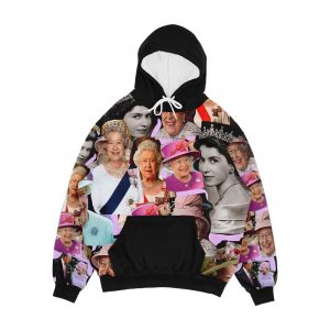 Hrh Queen Elizabeth Ii Men's All-Over-Print Hoodie