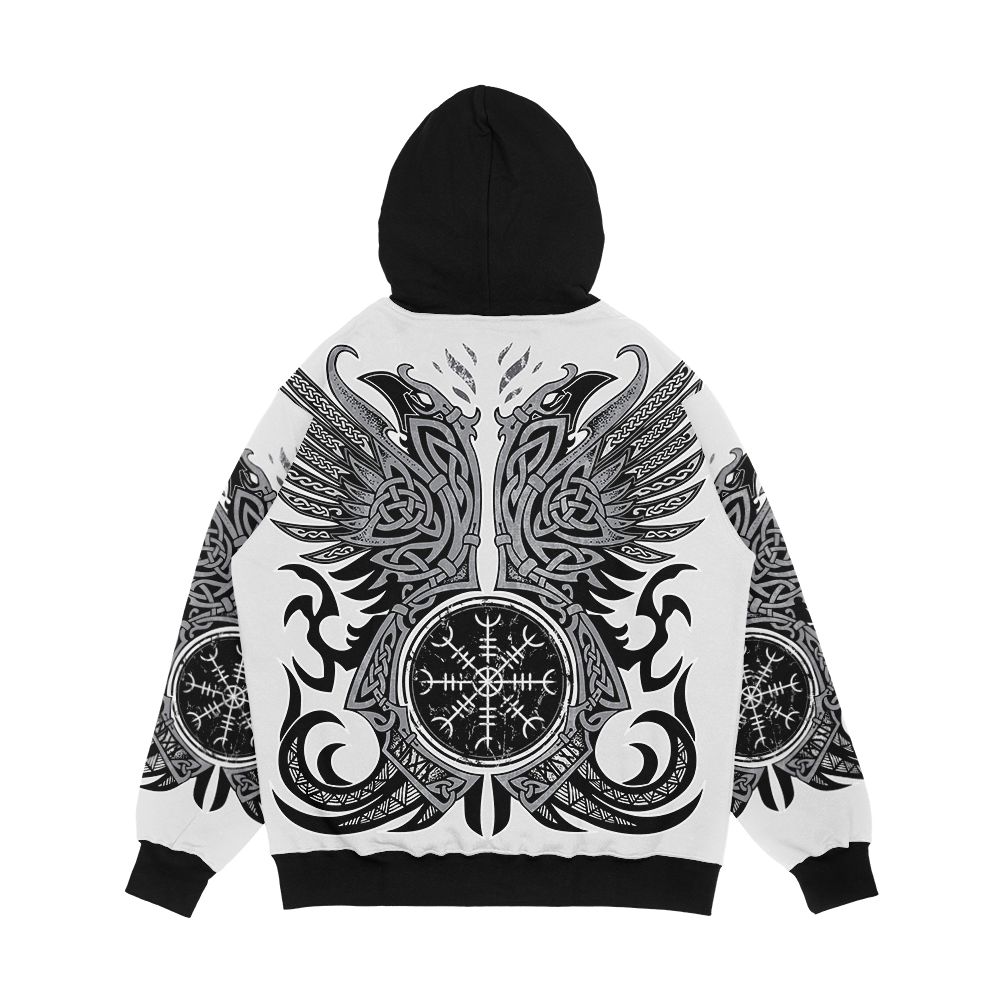 Huginn And Muninn Odin s Ravens Men's All-Over-Print Hoodie - Image 2