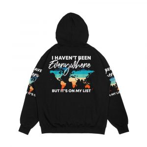 Alternative view of I Haven T Been Everywhere But It's On My List Travel Men's All-Over-Print Hoodie