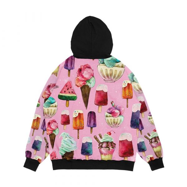 Ice Cream Pattern Men's All-Over-Print Hoodie - Image 2