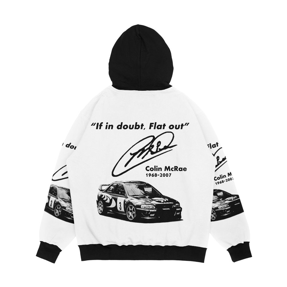 If In Doubt Flat Out With Subaru Men's All-Over-Print Hoodie - Image 2