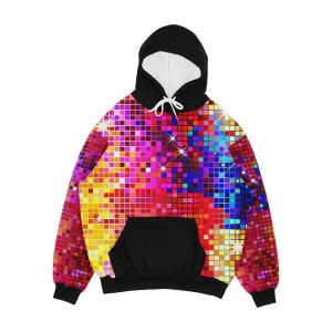 Image Of Metallic Colorful Sequins Look Disco Ball Image Glitterpattern Men's All-Over-Print Hoodie