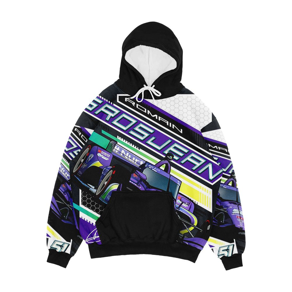 Indycar 51 Grosjean Men's All-Over-Print Hoodie