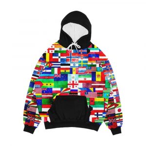 International Flags Collage Men's All-Over-Print Hoodie