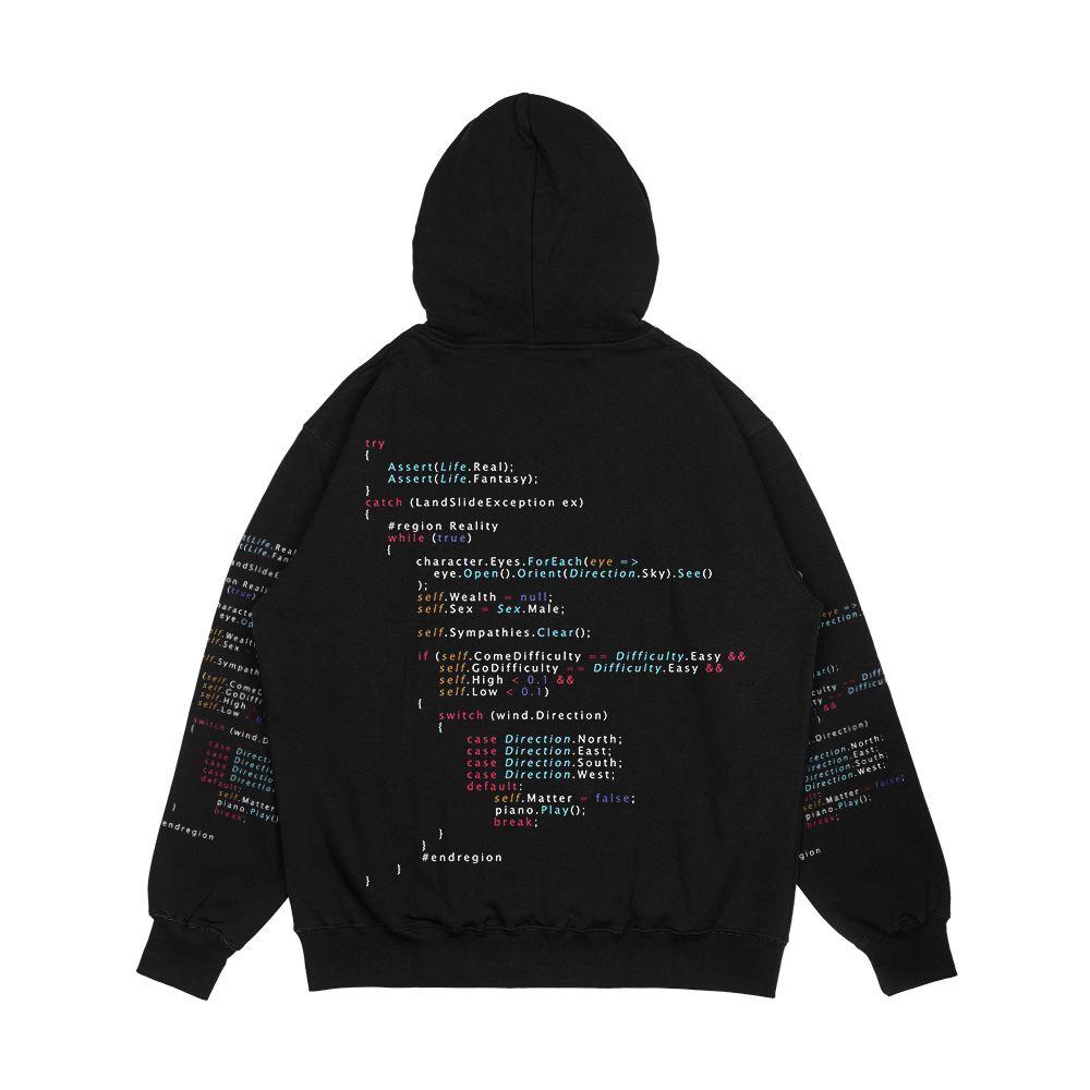 Is This The Real Life Coding Programming Color Men's All-Over-Print Hoodie - Image 2