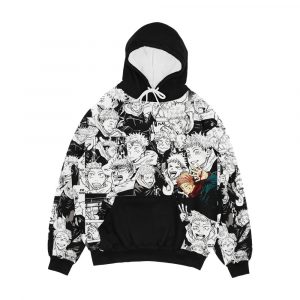 Itadori Yuuji Jujutsu Kaisen Manga Collage Men's All-Over-Print Hoodie