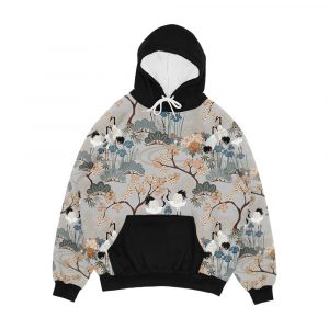 Japanese Garden Gray Men's All-Over-Print Hoodie