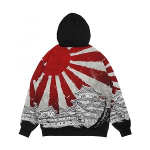 Alternative view of Japanese Palace And Sun Men's All-Over-Print Hoodie