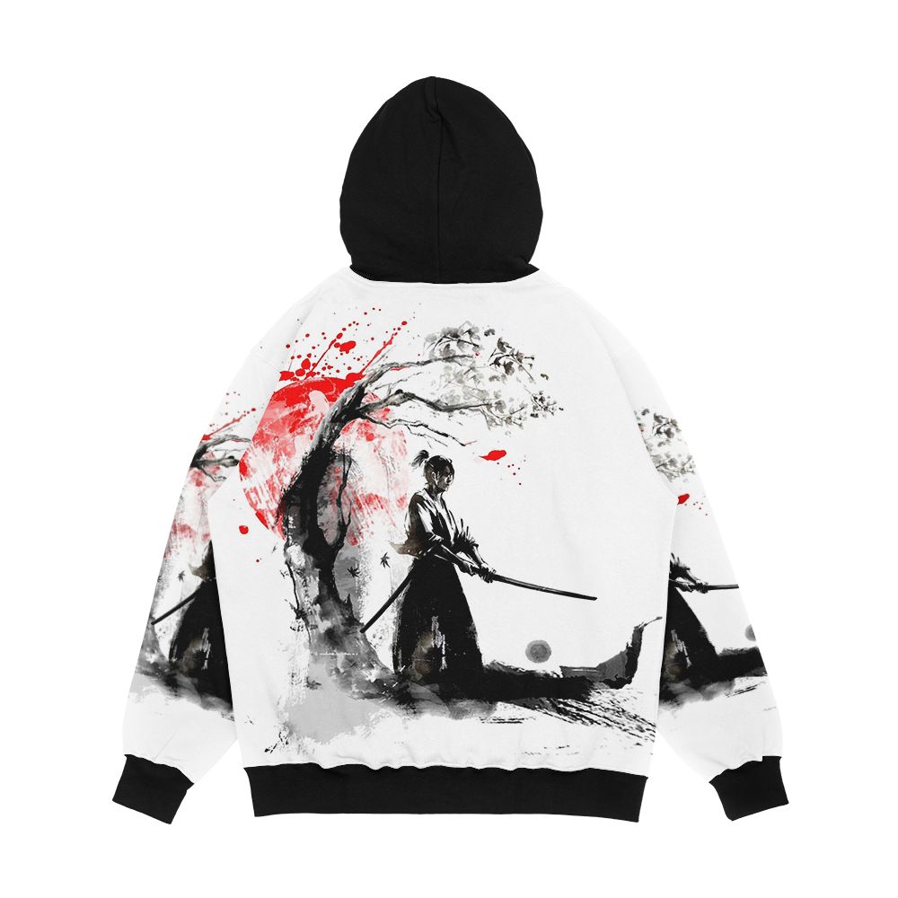 Japanese Samurai Men's All-Over-Print Hoodie - Image 2