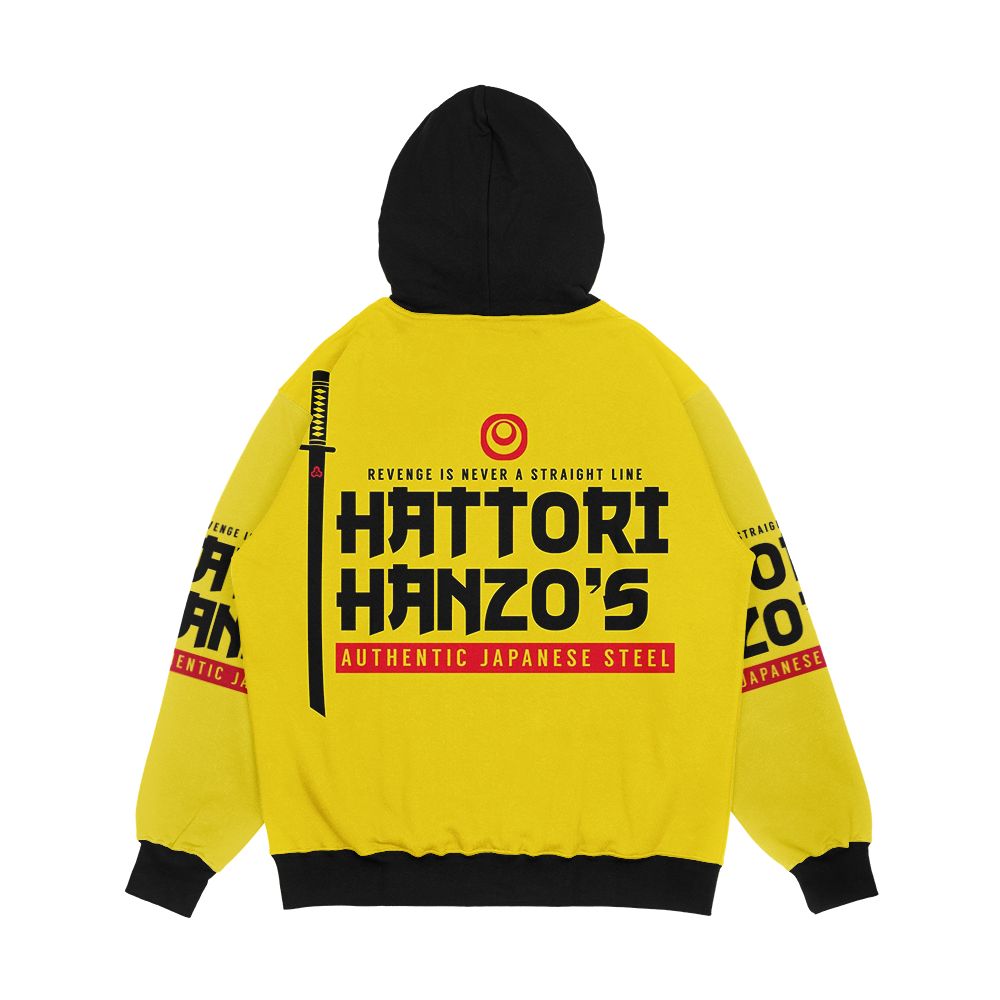 Japanese Steel Dark Version Men's All-Over-Print Hoodie - Image 2