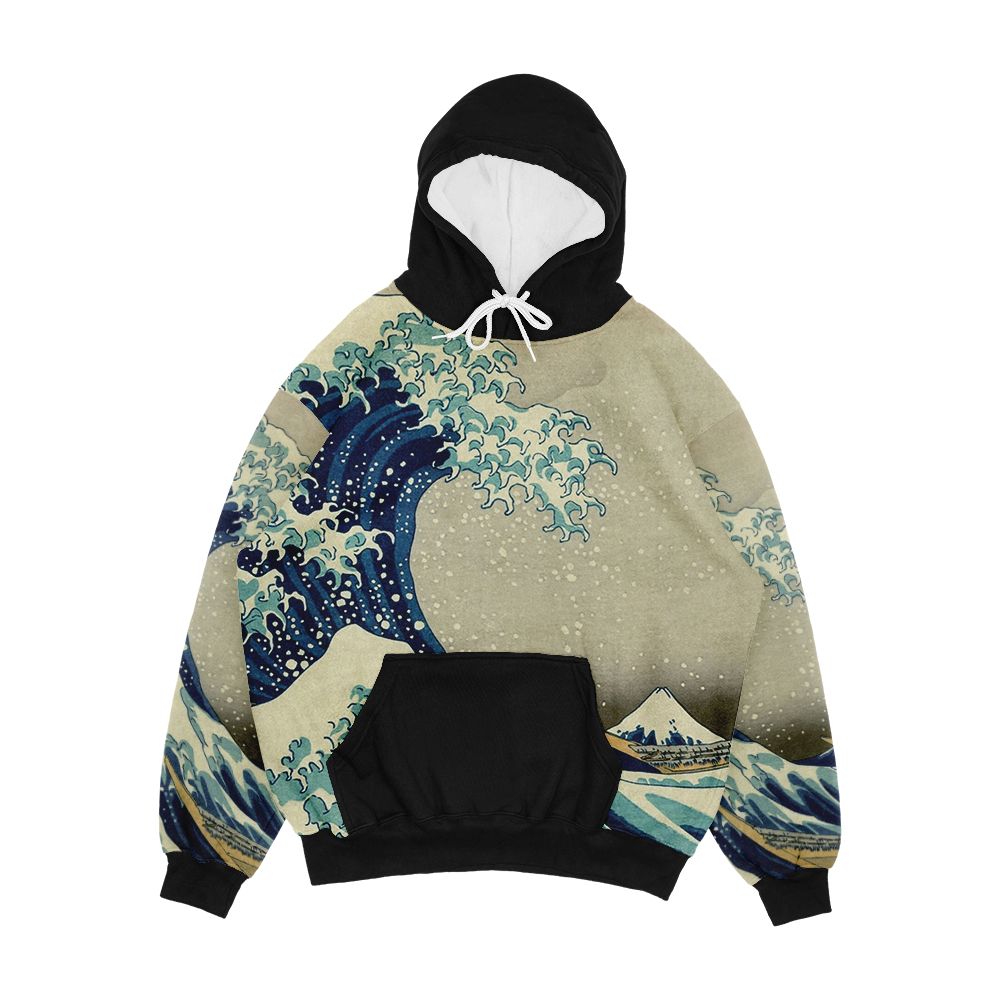Japanese Wave Kanagawa Japan Men's All-Over-Print Hoodie