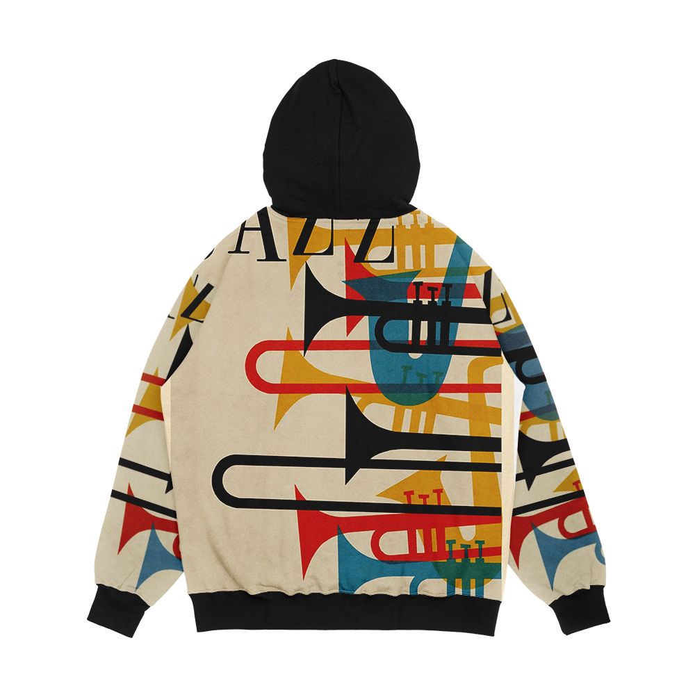 Jazz Men's All-Over-Print Hoodie - Image 2