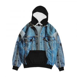 Jean Jacket Men's All-Over-Print Hoodie