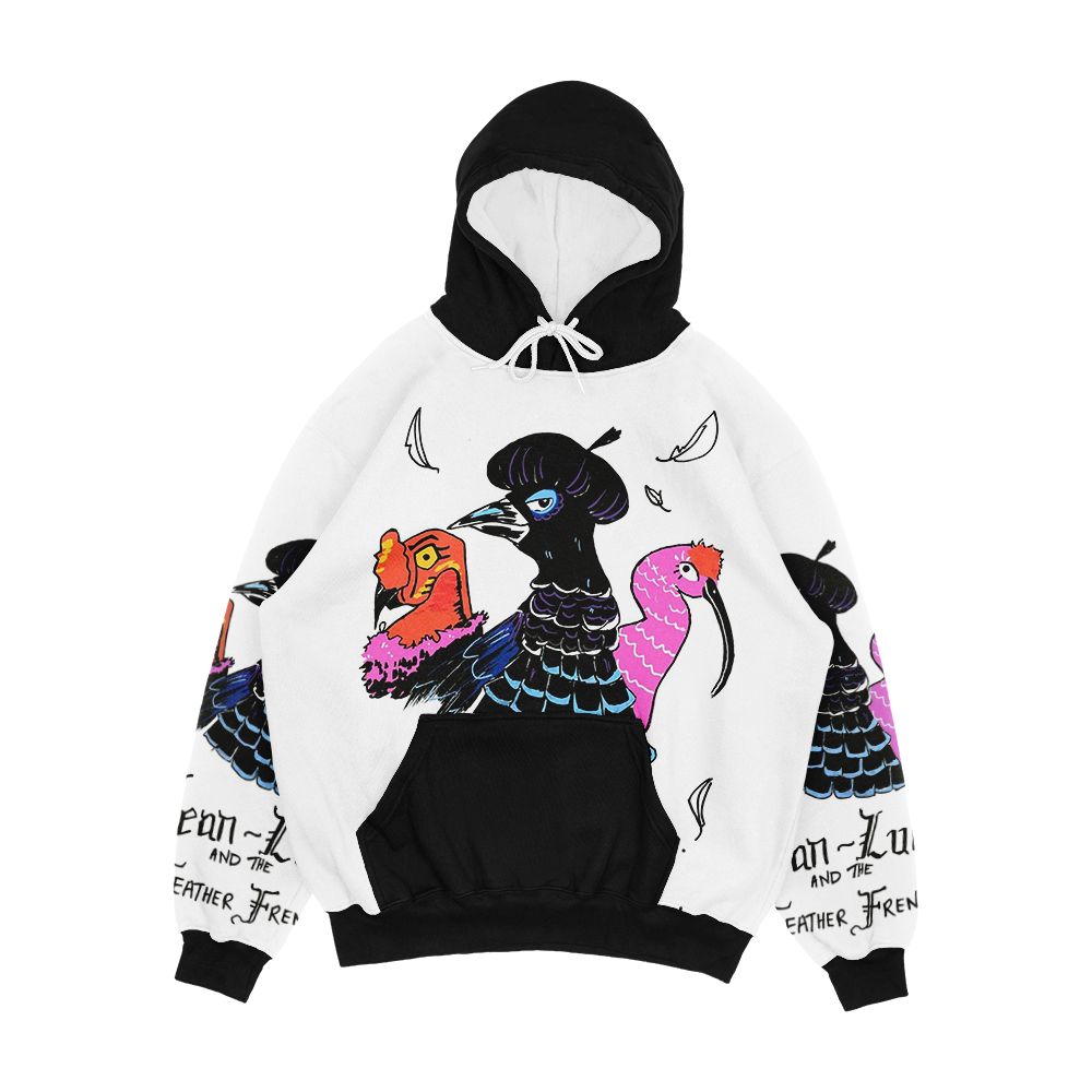 Jean Luc And The Feather Frenzy Men's All-Over-Print Hoodie