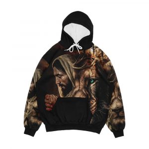 Jesus Pray And The Lion Of Judah Men's All-Over-Print Hoodie